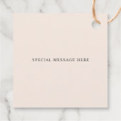 Rustieke Elegante Boho Terracotta Pampas Bruiloft Bedankjes Labels (Achterkant)