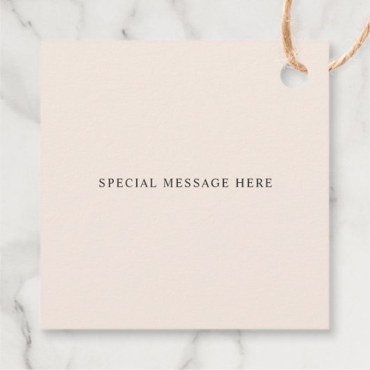 Rustieke Elegante Boho Terracotta Pampas Bruiloft Bedankjes Labels (Achterkant)