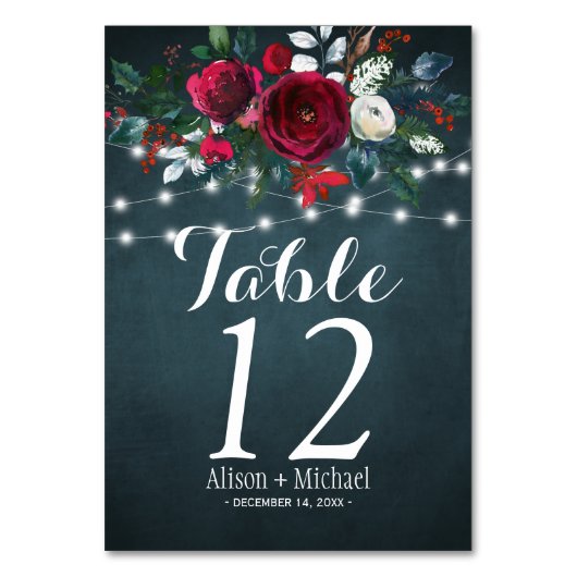 Rustieke elegante bordeauxrode pioen trouwtafel nu kaart (Achterkant)