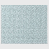 Rustieke Elegante Botanische bladeren Dusty Blue Cadeaupapier (Vlak)