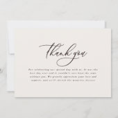 Rustieke elegante bruiloft dank u botanische bedankkaart (Achterkant)