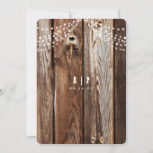  rustieke elegante bruiloft kaart (Achterkant)