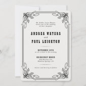  rustieke elegante bruiloft kaart (Voorkant)