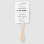 Rustieke elegante bruiloft programma fan handwaaier (Voorkant)