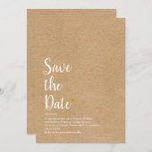 Rustieke Elegante Chic Gouden Hart Script Definiti Save The Date (Voorkant / Achterkant)