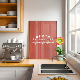 Rustieke Elegante Christelijke Spreuk Poster