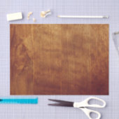 Rustieke Elegante Cottage Textuur Bruine Houtnerf Tissuepapier (Craft)