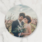 Rustieke elegante dank u foto land bruiloft bedankjes labels (Achterkant)