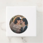 Rustieke elegante dank u foto land bruiloft bedankjes labels (In situ)