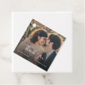 Rustieke elegante dank u foto land bruiloft bedankjes labels (In situ)