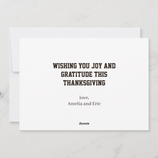 Rustieke elegante dankbare gezegende oogst feestdagenkaart (Achterkant)