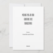 Rustieke elegante dankbare gezegende oogst feestdagenkaart (Achterkant)