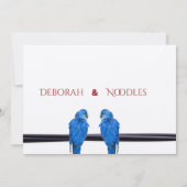 rustieke Elegante en unieke vogel save the date Kaart (Achterkant)