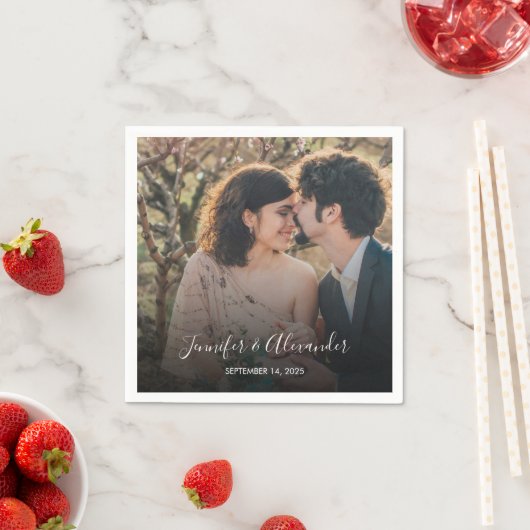 Rustieke elegante foto boho bruiloft servet (Insitu)