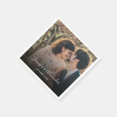 Rustieke elegante foto boho bruiloft servet (Hoek)