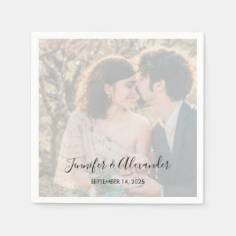 Rustieke elegante foto boho bruiloft servet