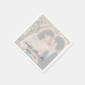 Rustieke elegante foto boho bruiloft servet (Hoek)