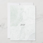 Rustieke elegante groen eucalyptus bruiloft kaart (Achterkant)