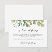 Rustieke Elegante Groene Tuintjes In Plaats van Fa Kaart (Voorkant / Achterkant)