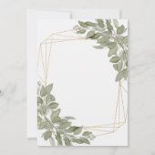 Rustieke Elegante Groene Waterverf Eucalyptus Kaart (Achterkant)