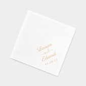 Rustieke Elegante Hand Script Wedding Folie Servetten (Links)