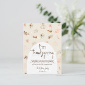 Rustieke Elegante Herfst Thanksgiving Groet Briefkaart (Staand voorkant)