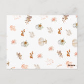 Rustieke Elegante Herfst Thanksgiving Groet Briefkaart (Achterkant)