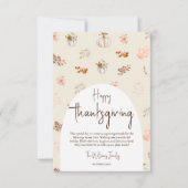 Rustieke Elegante Herfst Thanksgiving Groet Kaart (Voorkant)