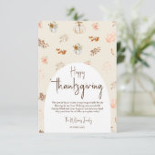 Rustieke Elegante Herfst Thanksgiving Groet Kaart (Staand voorkant)