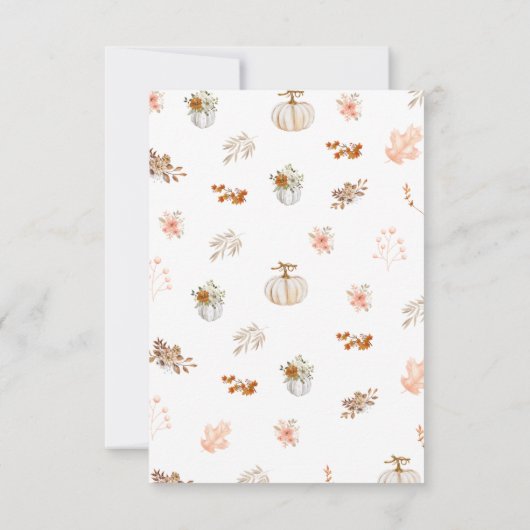 Rustieke Elegante Herfst Thanksgiving Groet Kaart (Achterkant)