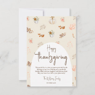 Rustieke Elegante Herfst Thanksgiving Groet Kaart