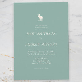 Rustieke Elegante Huwelijksuitnodiging Kaart