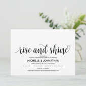 Rustieke Elegante Huwelijksuitnodigingkaart na de Kaart (Staand voorkant)