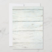 Rustieke Elegante Hydrangea Bloemenkrans Bruiloft Kaart (Achterkant)