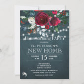 Rustieke elegante kerst housewarmingfeest kaart (Voorkant)