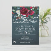 Rustieke elegante kerst housewarmingfeest kaart (Staand voorkant)