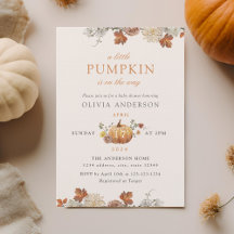Rustieke Elegante Kleine Pompoen Herfst Baby Showe