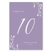 Rustieke Elegante Lavendel Wildbloemen Boho Bruilo Kaart (Voorkant)