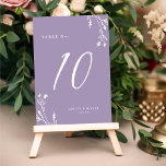 Rustieke Elegante Lavendel Wildbloemen Boho Bruilo Kaart<br><div class="desc">Dit elegante maar rustieke ontwerp van het huwelijkslijstnummer kenmerkt een mooie lavendel paarse kleurenachtergrond met hand-getekende wilde bloemen en elegante typografie in wit. Het ontwerp is aan beide zijden hetzelfde. Bekijk ons Rustic Wildflower collectie voor het coördineren van items.</div>