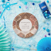 rustieke elegante Nikkah islamitische bruiloft Papieren Bordje (Feest)