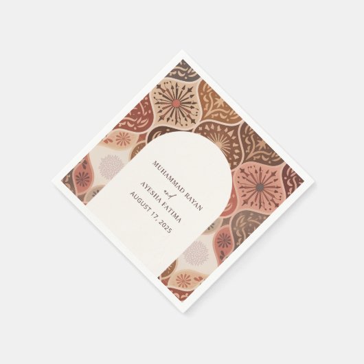 rustieke elegante Nikkah islamitische bruiloft Servet (Hoek)