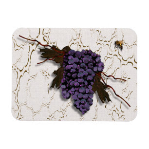 Rustieke Elegante Paarse druiven Magneet