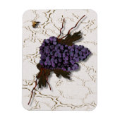 Rustieke Elegante Paarse druiven Magneet (Verticaal)