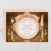 Rustieke Elegante Plaats Instelling Hout Acorn Bla Kaart (Voorkant / Achterkant)