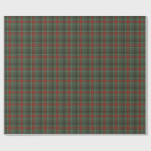 Rustieke elegante plaid klassieke rode groene kers cadeaupapier (Vlak)