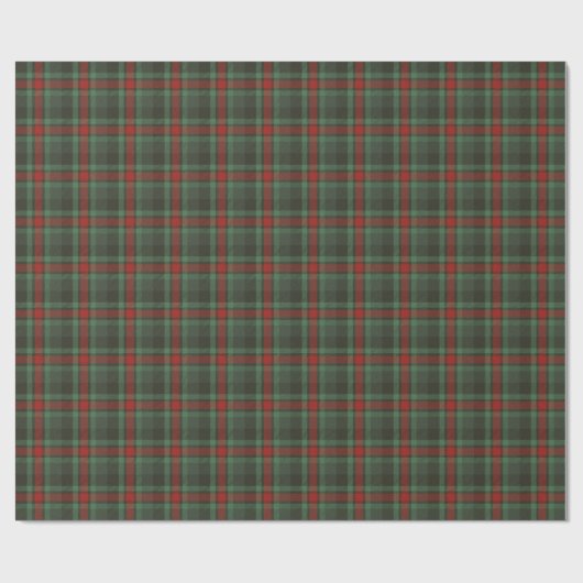Rustieke elegante plaid klassieke rode groene kers cadeaupapier (Vlak)
