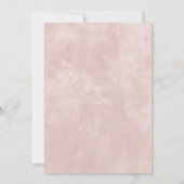 Rustieke Elegante Roze Douane Foto Bruiloft Kaart (Achterkant)