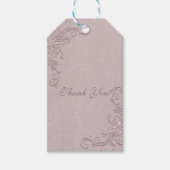 rustieke elegante Rozen hoeken bruiloft Cadeaulabel (Voorkant)