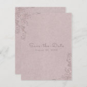  rustieke Elegante Rozen hoeken Save the Date Aankondigingskaart (Voorkant / Achterkant)