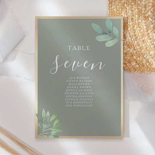 Rustieke Elegante Sage Green Wedding Zitting Grafi